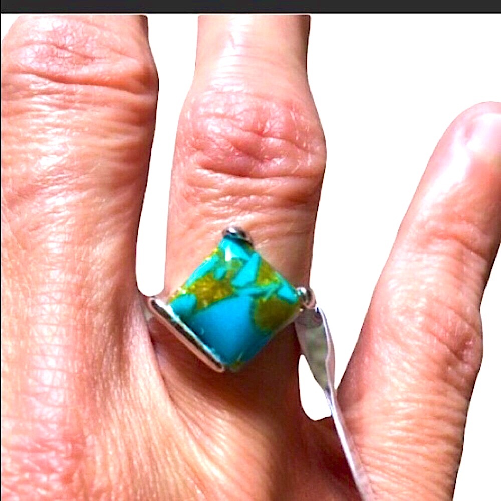 Faux Turquoise Ring Size 6